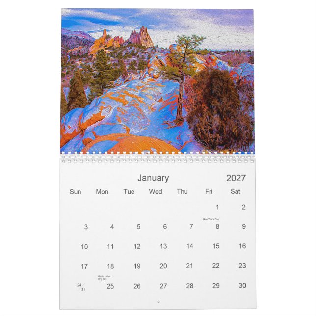 Mural Jardin du calendrier des dieux 2013 (Jan 2027)