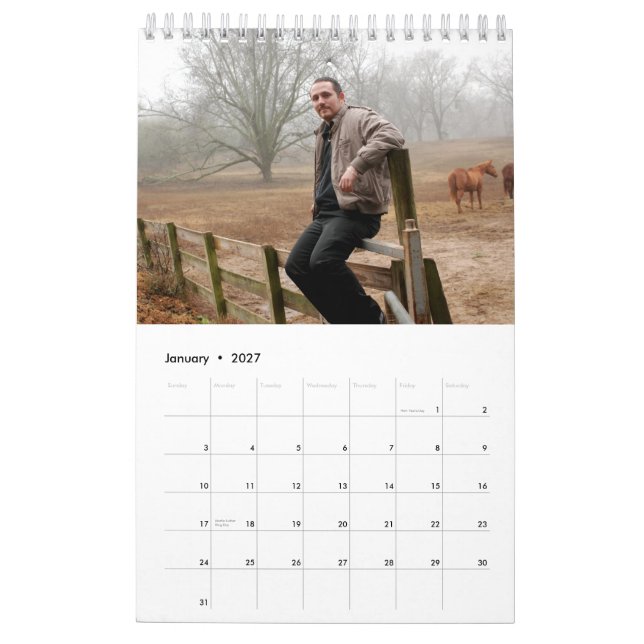 Mural JR calendrier de Donald Norris de ferme (Jan 2027)