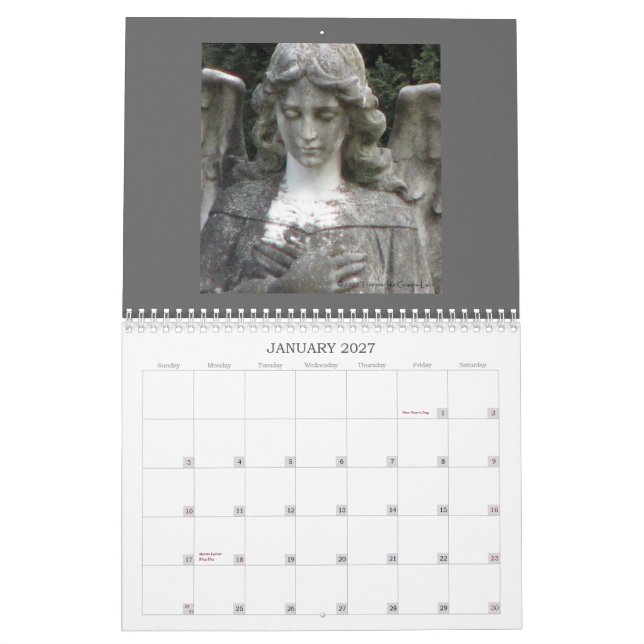Mural La belle mort - un calendrier d'art de cimetière (Jan 2027)