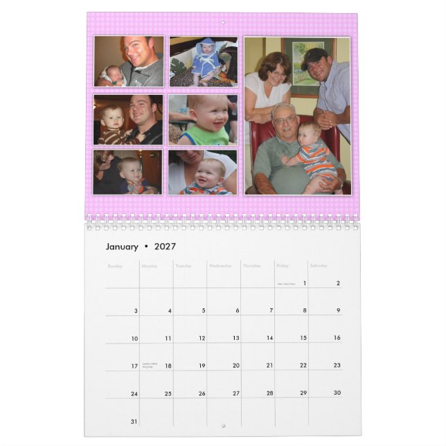 Mural Le calendrier fait sur commande de Stacy (Jan 2027)