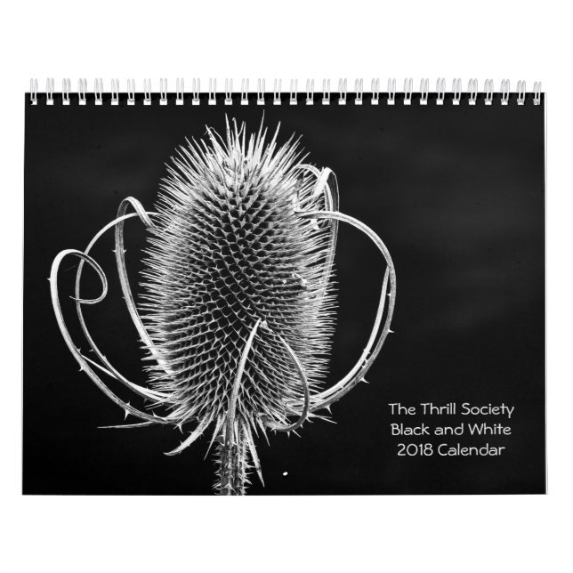 Mural Le calendrier noir et blanc de la société 2018 de (Protection)