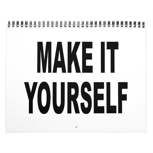Mural Le do-it-yourself lui font vous-même le calendrier (Protection)