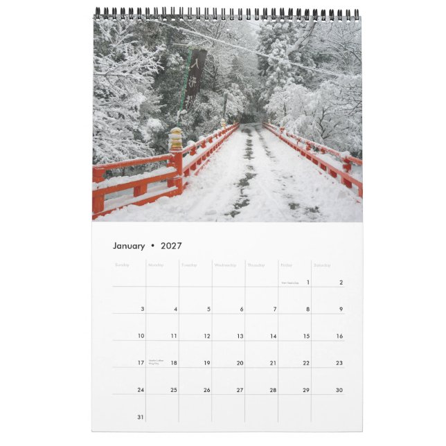 Mural Le Japon dans le calendrier rouge (Jan 2027)