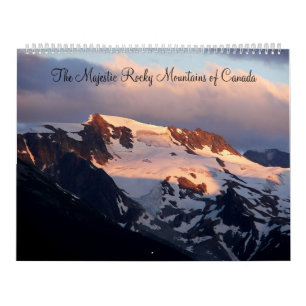 Mural Les montagnes rocheuses majestueuses du calendrier