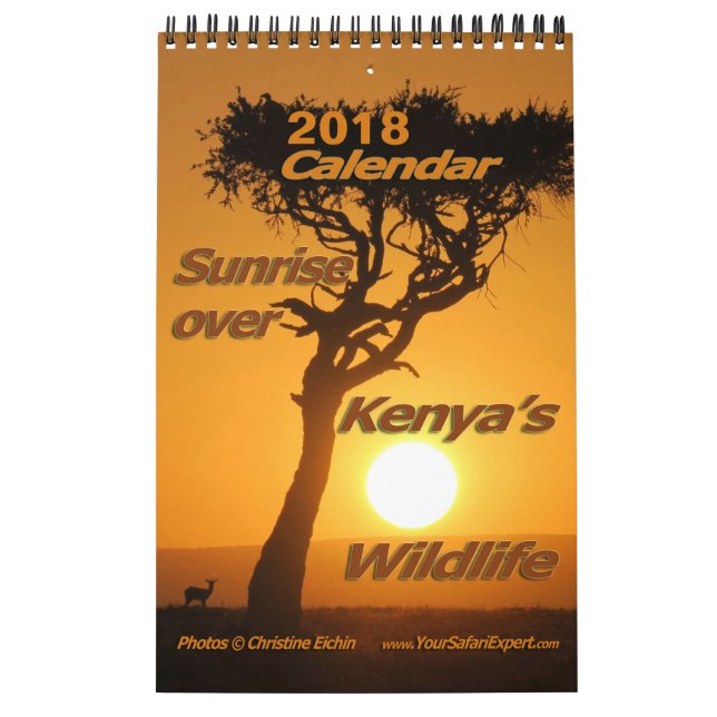 Mural Lever de soleil au-dessus du calendrier de Wildli (Protection)