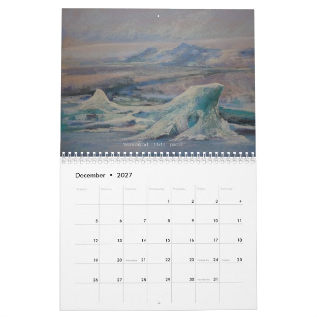 Mural L'Islande par les yeux d'un calendrier d'artiste (Dec 2027)