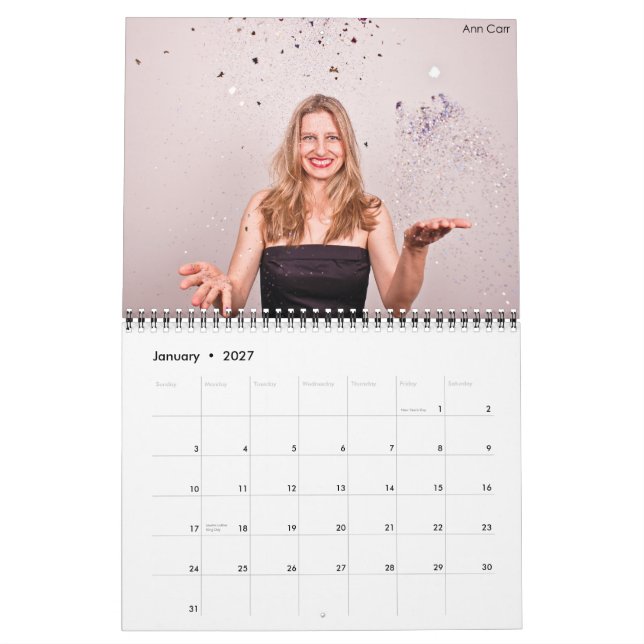 Mural Magnifiques Dames de Comédie Calendrier 15 mois (Jan 2027)