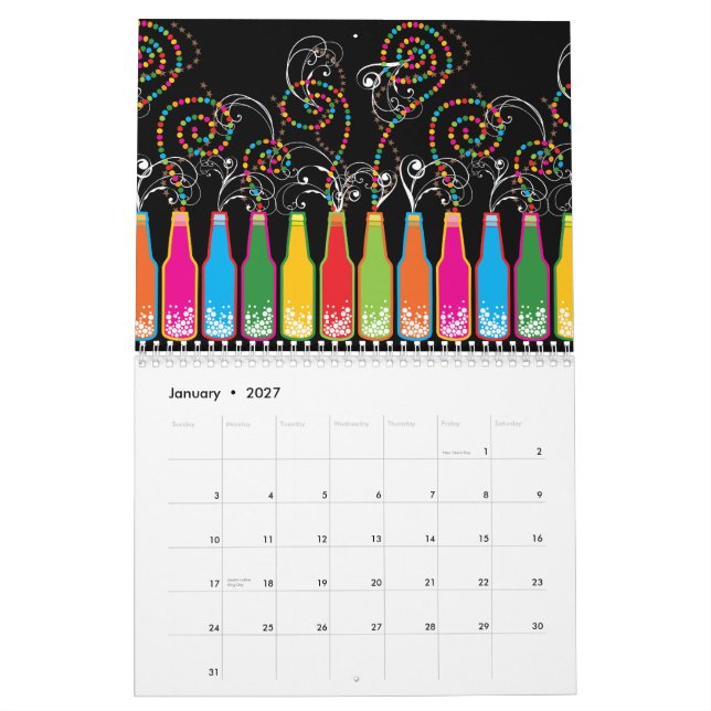 Mural Oh lunatique ! Calendrier fait sur commande 2012 (Jan 2027)