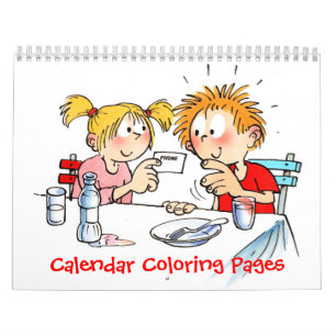 Mural Pages de coloriage de calendrier personnalisées po