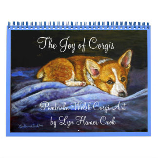 Mural Pembroke Welsh Corgi Calendrier La Joie de Corgis