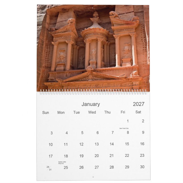 Mural PETRA 2015 de calendrier (Jan 2027)