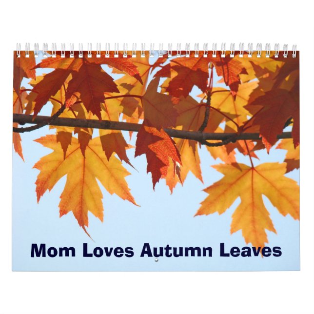 Mural Photographie de calendrier que maman aime feuilles (Protection)