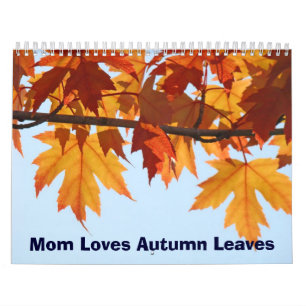Mural Photographie de calendrier que maman aime feuilles
