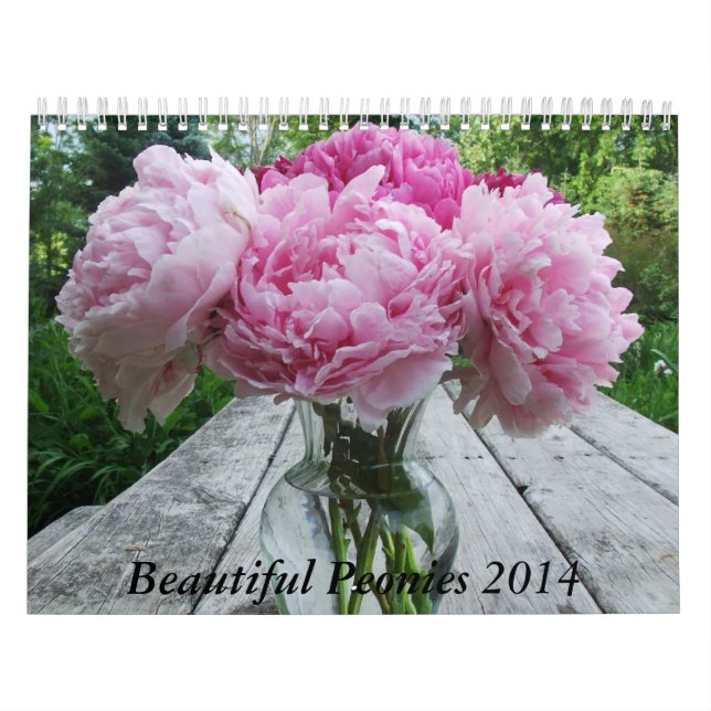 Mural Pivoines 2014 fleurs de calendrier (Protection)