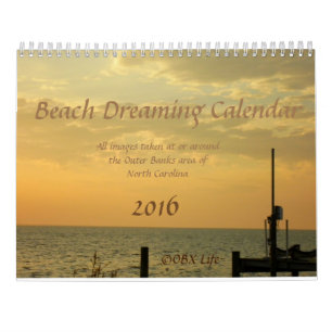 Mural Plage rêvant le calendrier 2016