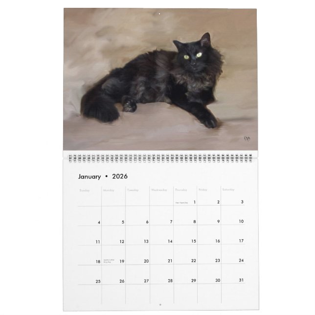Mural Quotidien est le calendrier de Caturday (Jan 2026)