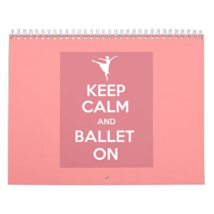 Mural Restez calme et ballet sur le calendrier
