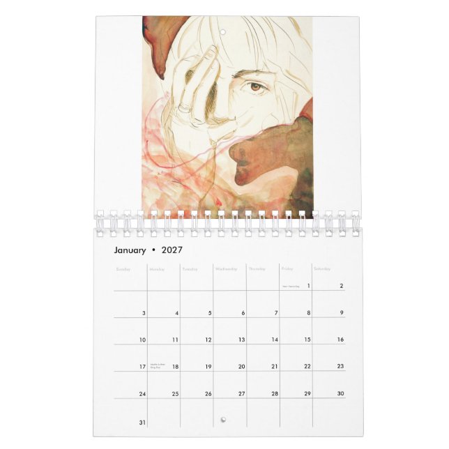 Mural Rêves de 12 mois du calendrier profond (Jan 2027)