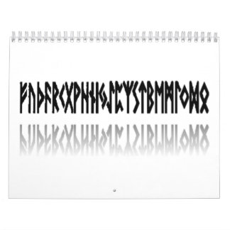 Mural Runes reflétées - calendrier