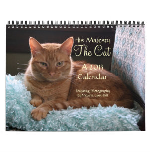 Mural Sa Majesté le calendrier du chat 2013