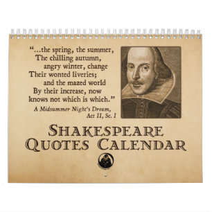 Mural Shakespeare cite le calendrier annuel