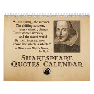 Mural Shakespeare cite le calendrier annuel