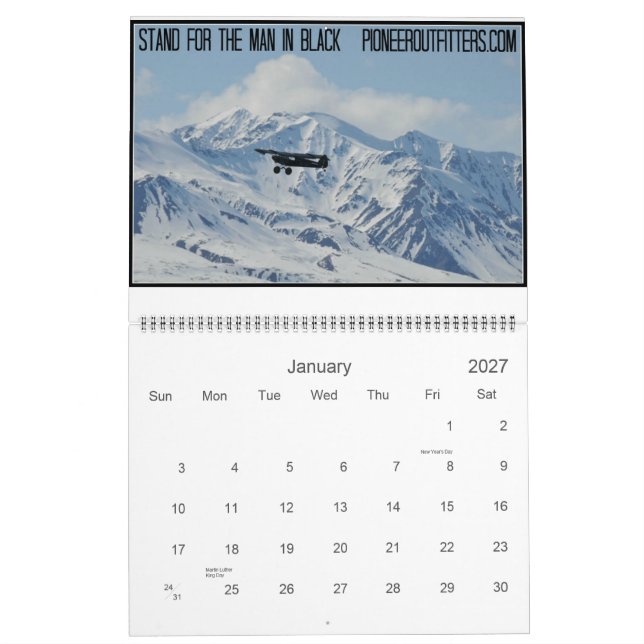 Mural Support pour l'homme dans le calendrier imprimé (Jan 2027)