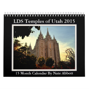 Mural Temples 2015 de l'Utah LDS calendrier de 15 mois