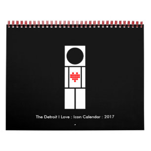 Mural The Detroit I Love : Calendrier des icônes