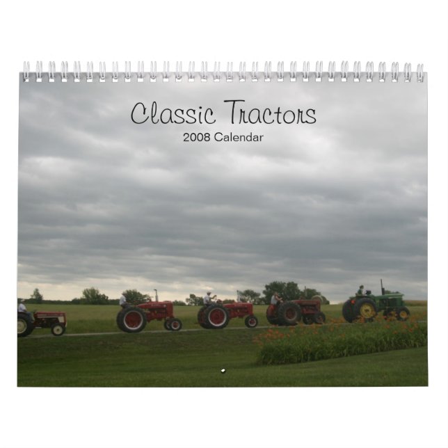 Mural Tracteurs Classiques Calendrier Personnalisable (Protection)