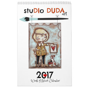 Mural Travail de StudioDudaArt 2017 de calendrier de