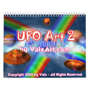 Mural UFO - calendrier étranger de Valxart des mondes