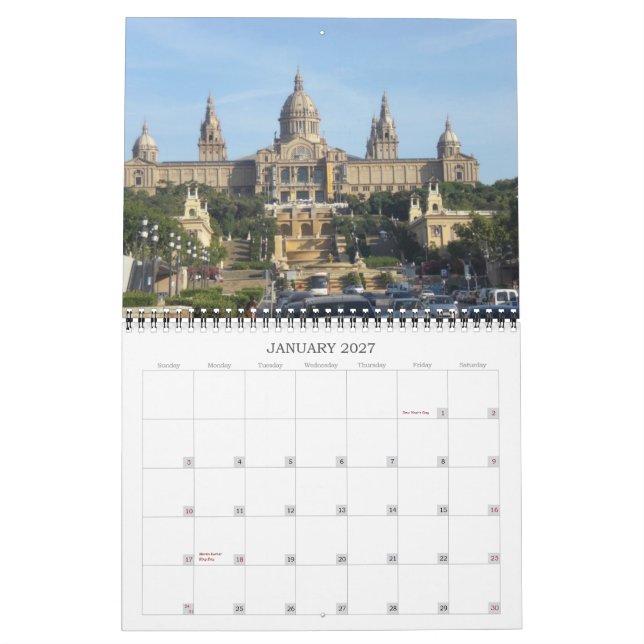 Mural Visions de calendrier de l'Europe (Jan 2027)