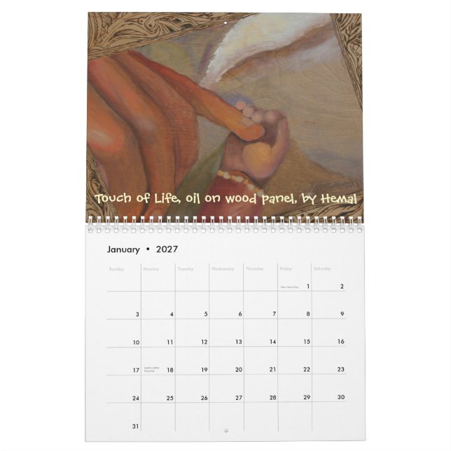 Mural Vivez pour aimer la vie, le calendrier 2009 (Jan 2027)