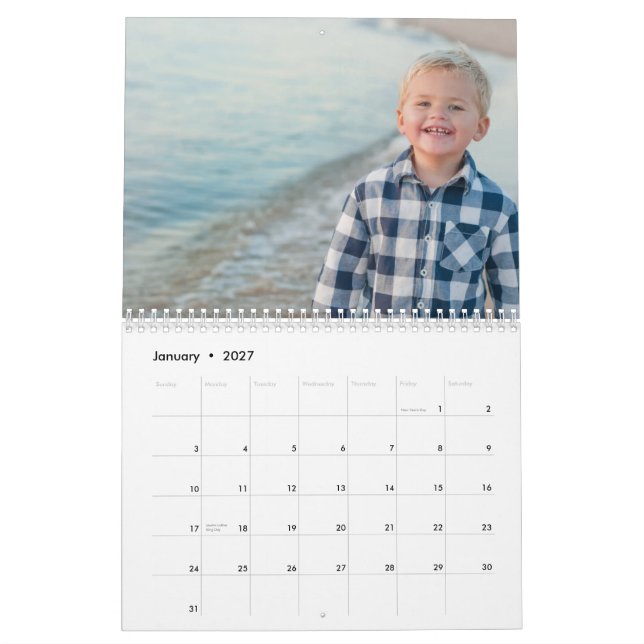 Mural Votre photo sur chaque page de calendrier (Jan 2027)