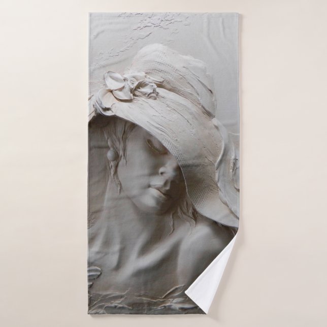 murale 3d illusion 3d, arrière - plan, art, murale (Serviette de bain)