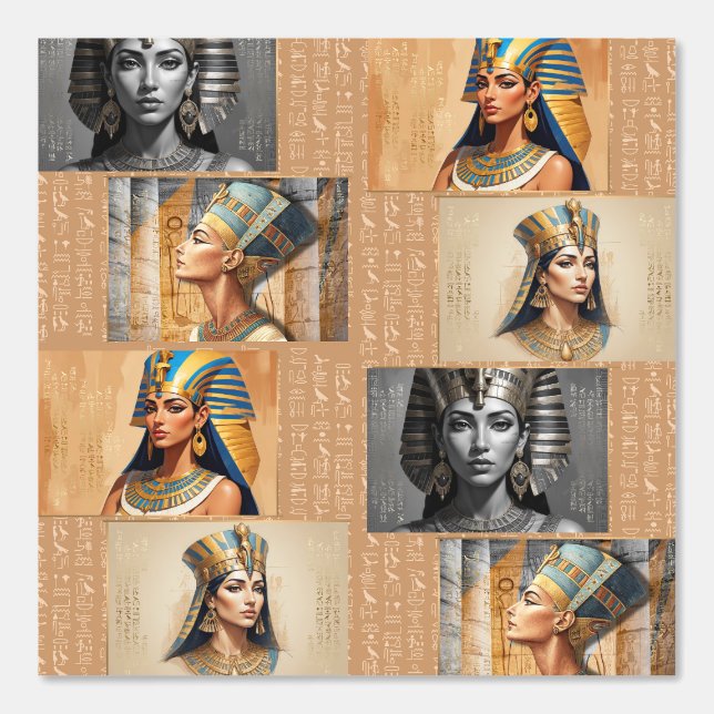 Murale de mur pharaonique – Art égyptien ancien  (Recto)