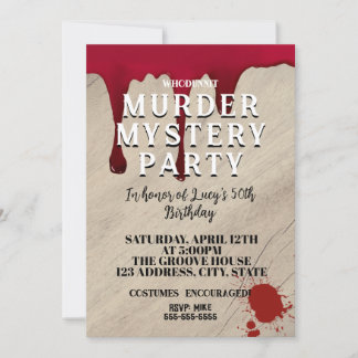 Murder Mystery Dinner Invitation – Bloody Whodunit