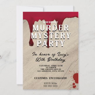 Murder Mystery Dinner Invitation – Bloody Whodunit