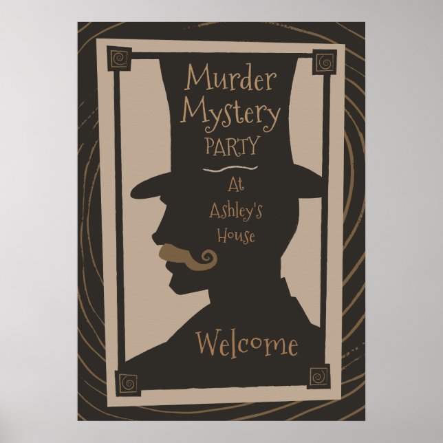 Murder Mystery Party - affiche de bienvenue (Devant)