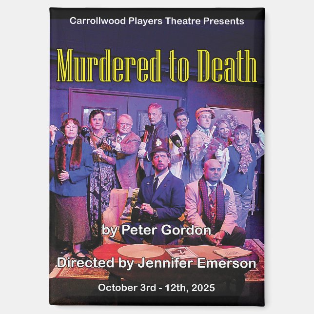 Murdered to Death Poster Magnet (Recto)