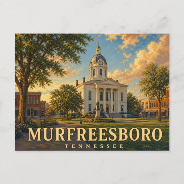 Murfreesboro Tennessee Carte Postale de Voyage Vin (Devant)