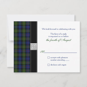 Murray de Atholl Tartan Wedding RSVP Réponse