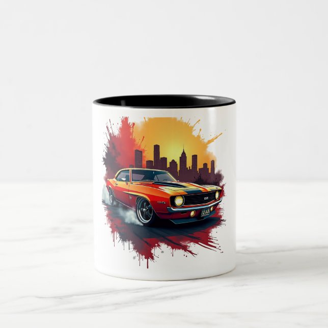 Muscle Car Burnout Mug (Centre)