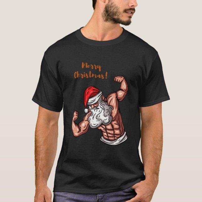 muscle santa gym merry christmas Classic T-Shirt (Devant)