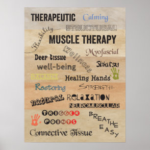 Muscle Therapy Words Poster Art