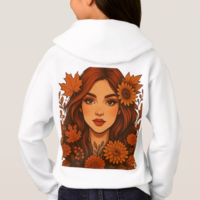 Muse d'automne - Femme aux fleurs d'automne (Dos)