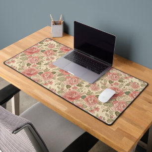 Muse Florale Poussiéreuse - Style Batik Rose Pouss
