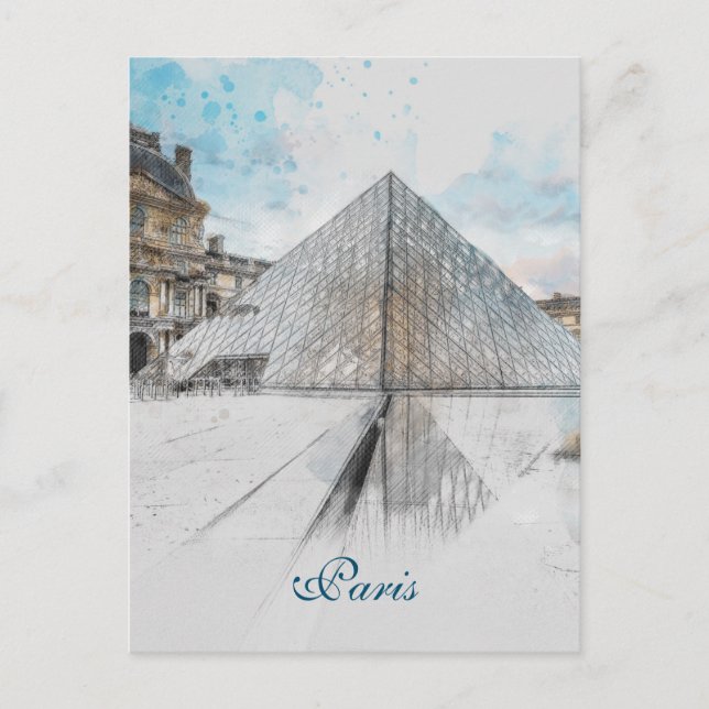 Musée du Louvre Paris Carte postale – Voyage à l'a (Devant)