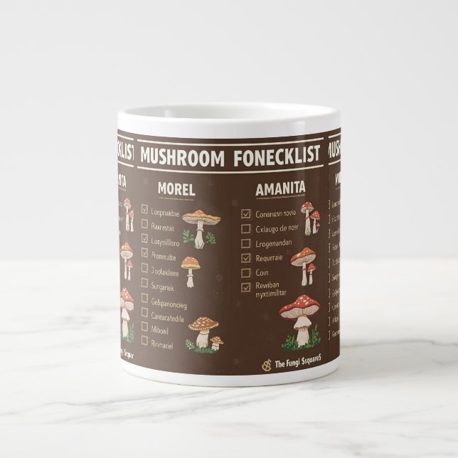 Mushroom Foraging Checklist Mug (Devant)